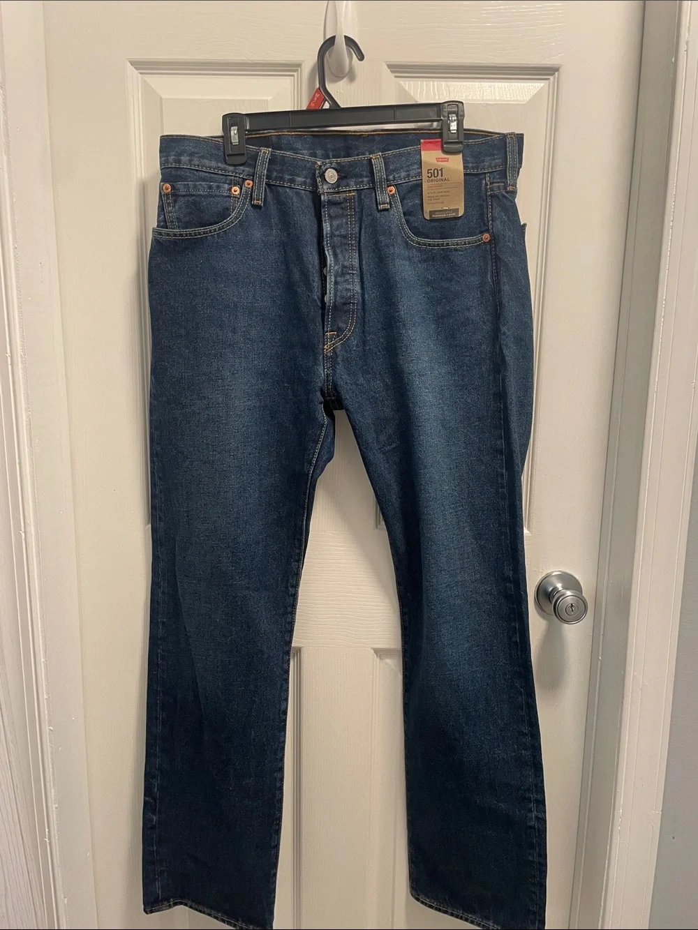 Levi's Men's Straight Jeans in Dark Indigo Blue